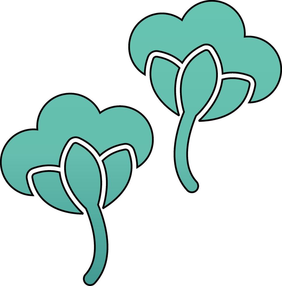 Baumwolle Blumen vecto Symbol vektor