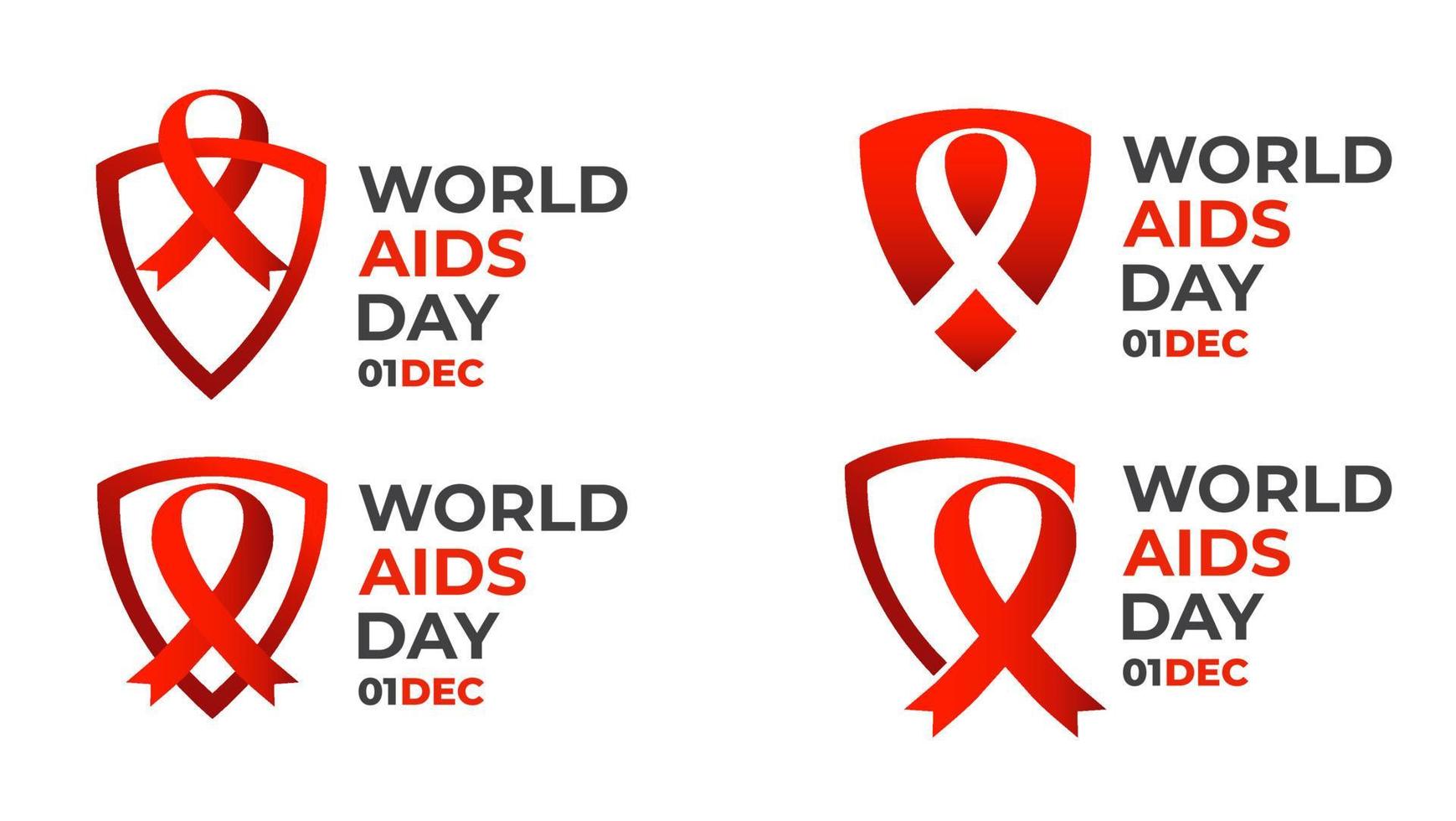 World Aids Day etikettkollektion design vektor