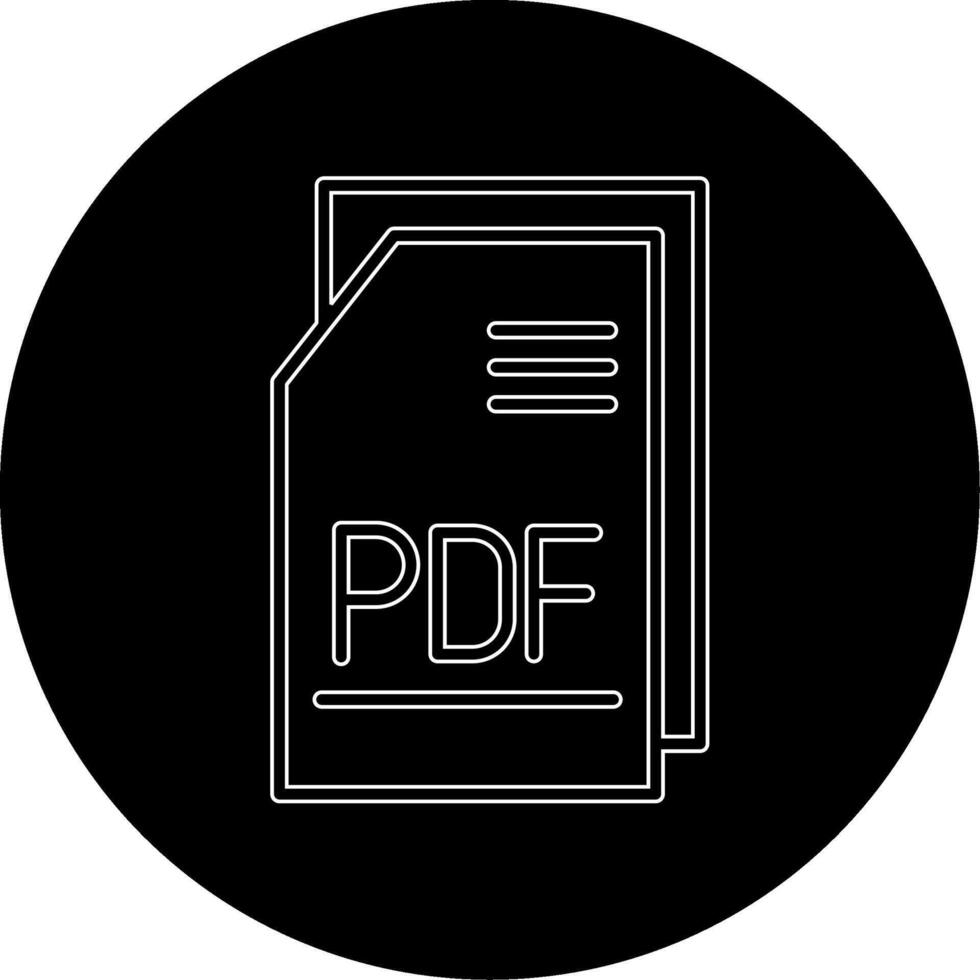 pdf fil Vecto ikon vektor