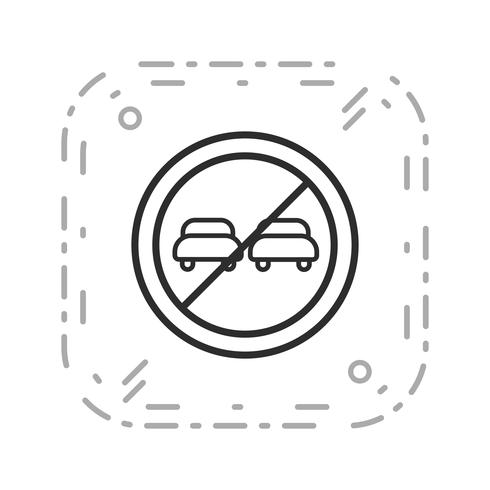 Vektor Überholverbot Symbol