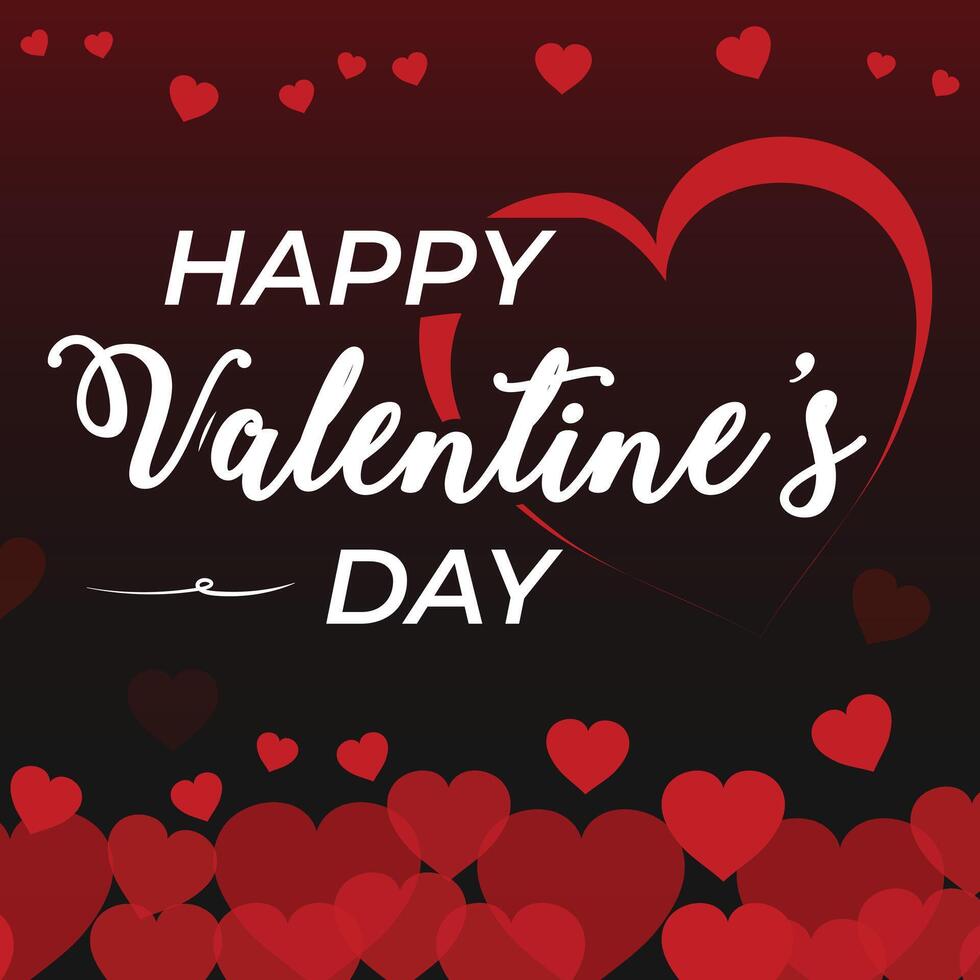 glücklich Valentinsgrüße Tag Vektor Banner Design mit Herz gestalten