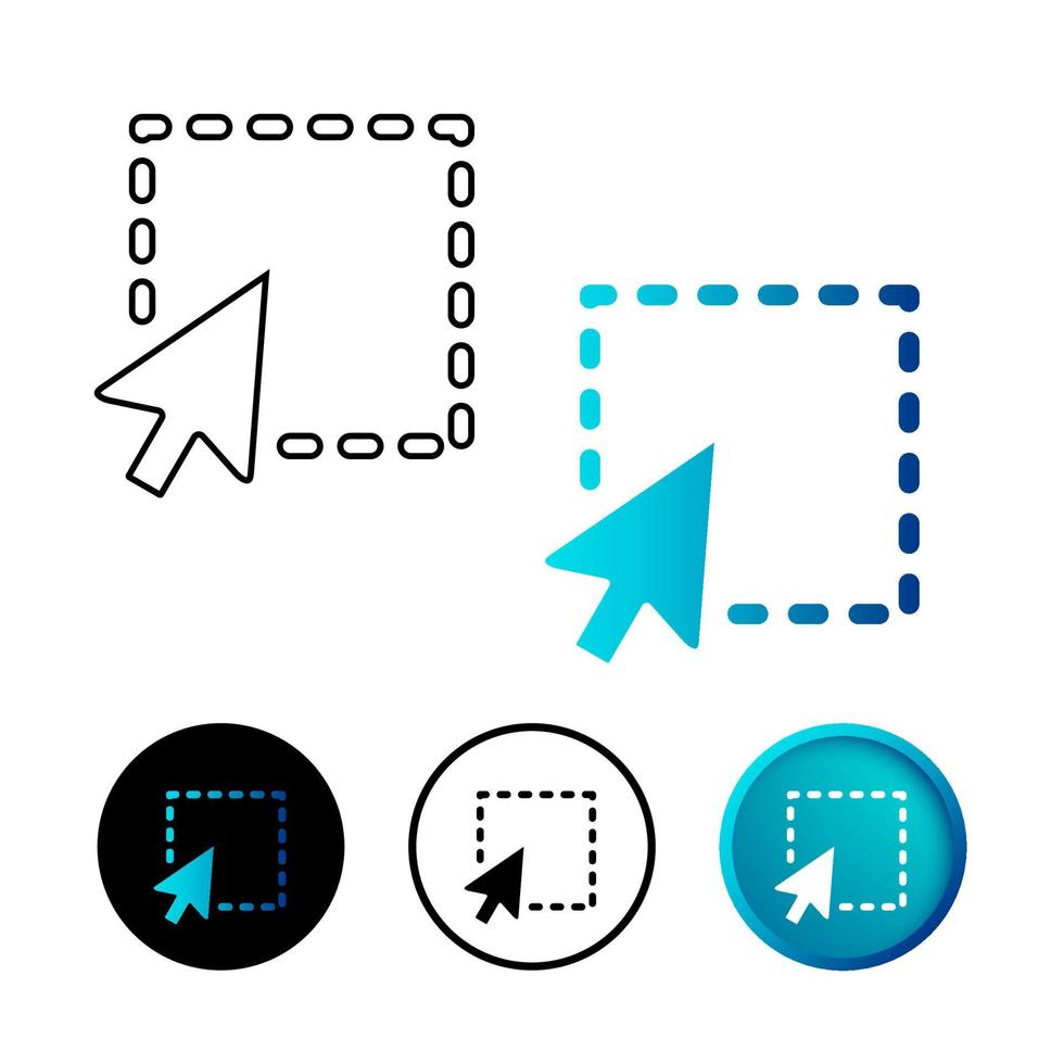 abstrakte Abbildung des Symbols für die Auswahl des Bereichswerkzeugs vektor
