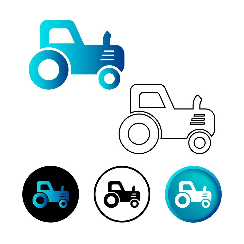 abstrakt traktor ikon illustration vektor