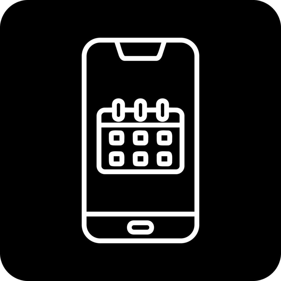 Smartphone Kalender vecto Symbol vektor
