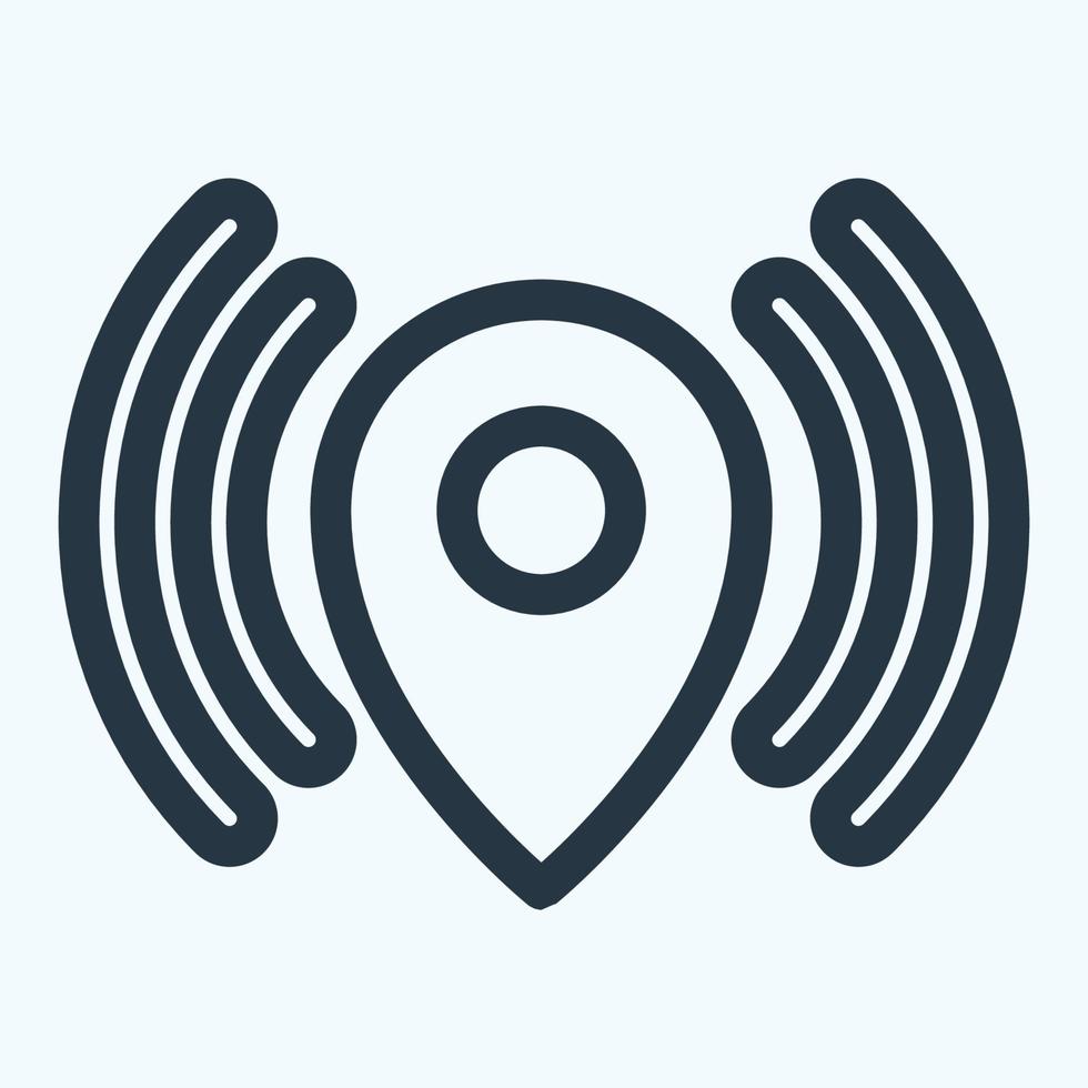 Symbol GPS-Signale - Linienstil vektor