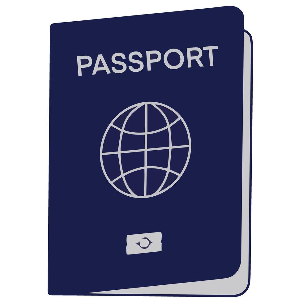 Vektor pasport isoliert auf Weiß Hintergrund im eben Stil