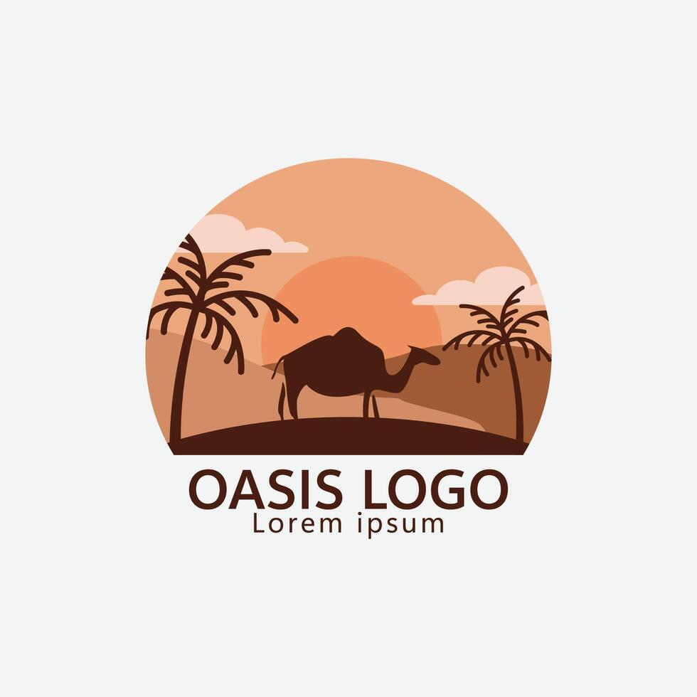 Oase Logo Symbol einfach Illustration Design vektor