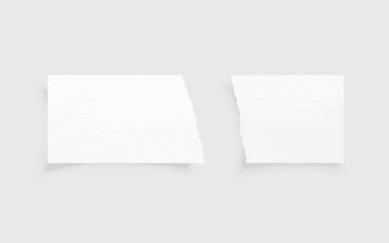 zerrissen Papier Kanten. zerrissen Papier Textur. Papier Schild. Weiß Papier Blatt zum Hintergrund mit Ausschnitt Weg. Vektor. vektor