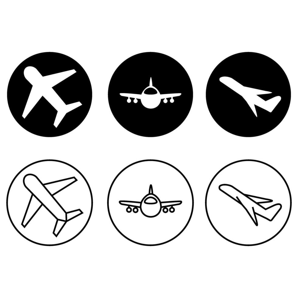 Luft Flug Vektor Symbol Satz. Route Illustration Zeichen Sammlung. Luft Tickets Symbol. Reise Logo oder markieren.
