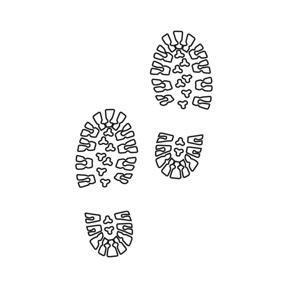 Schuh druckt Symbol Vektor. Fußabdrücke Illustration unterzeichnen. Schuhe Symbol oder Logo. vektor