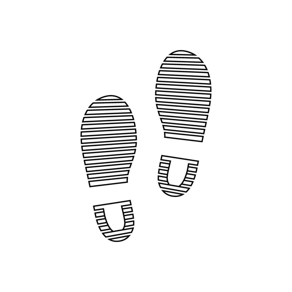 Schuh druckt Symbol Vektor. Fußabdrücke Illustration unterzeichnen. Schuhe Symbol oder Logo. vektor