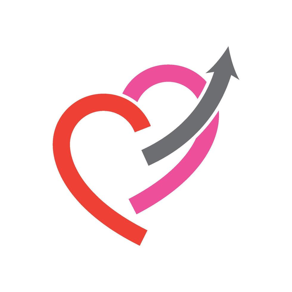Valentinsgrüße Logo Vektor Vorlage