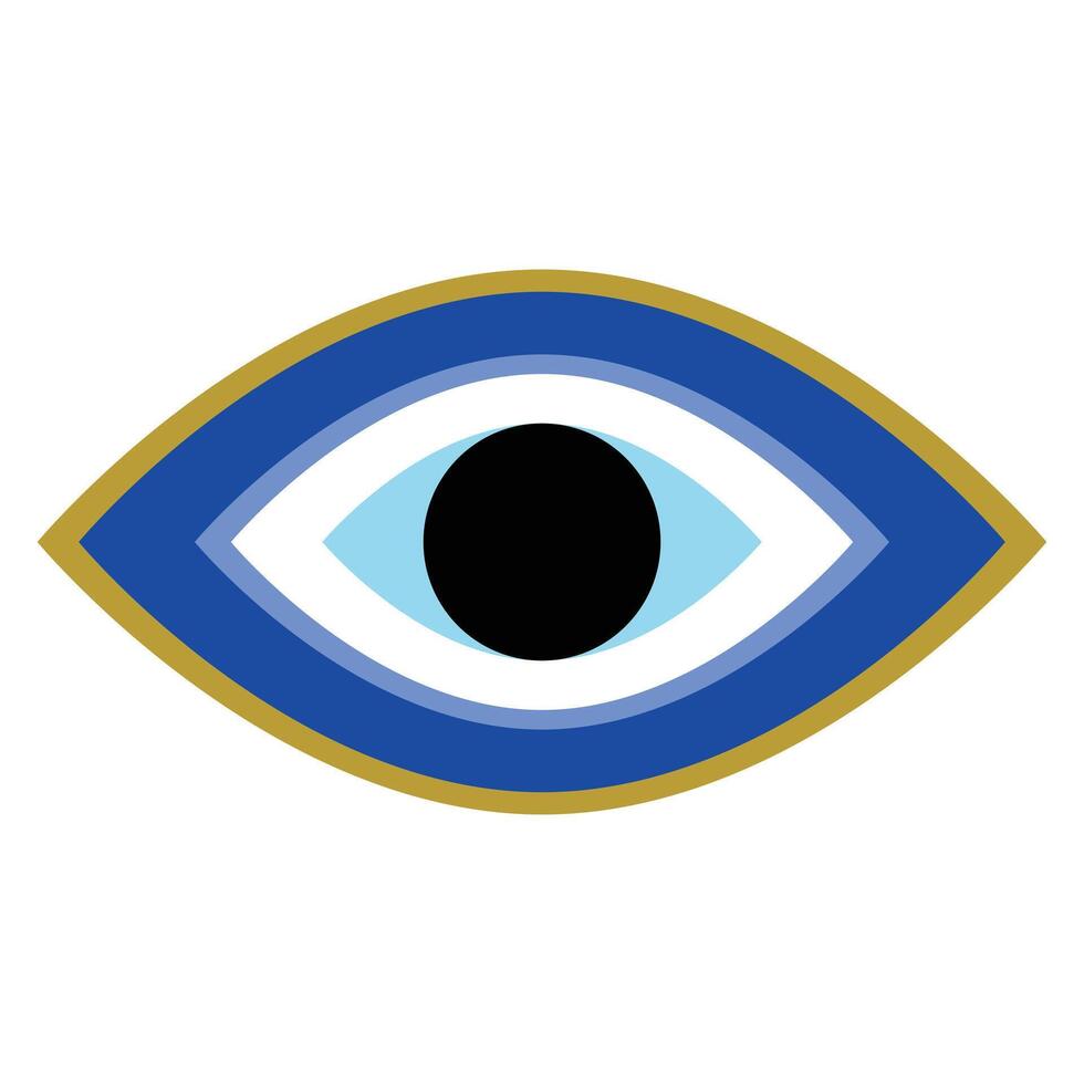 böse Auge Vektor - - Symbol von Schutz - - Blau Türkisch