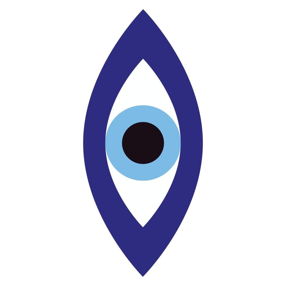 ondska öga vektor - symbol av skydd - blå turkiska