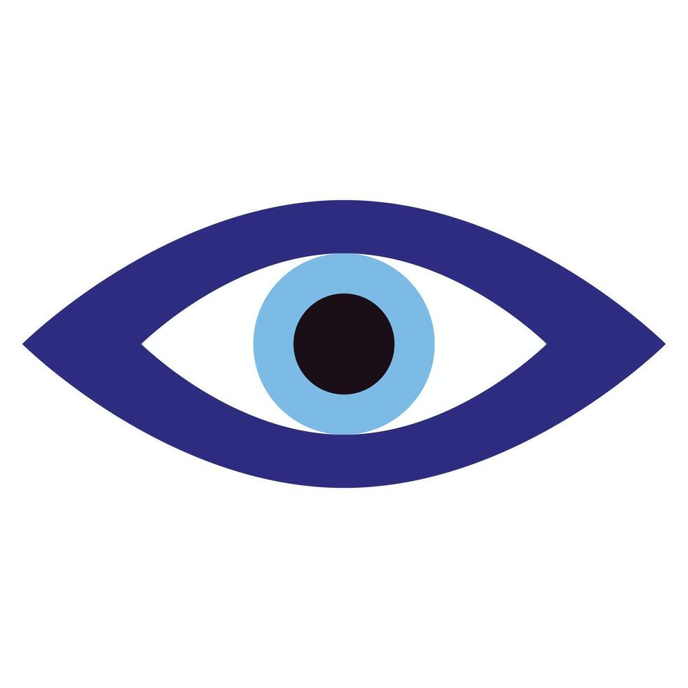 böse Auge Vektor - - Symbol von Schutz - - Blau Türkisch