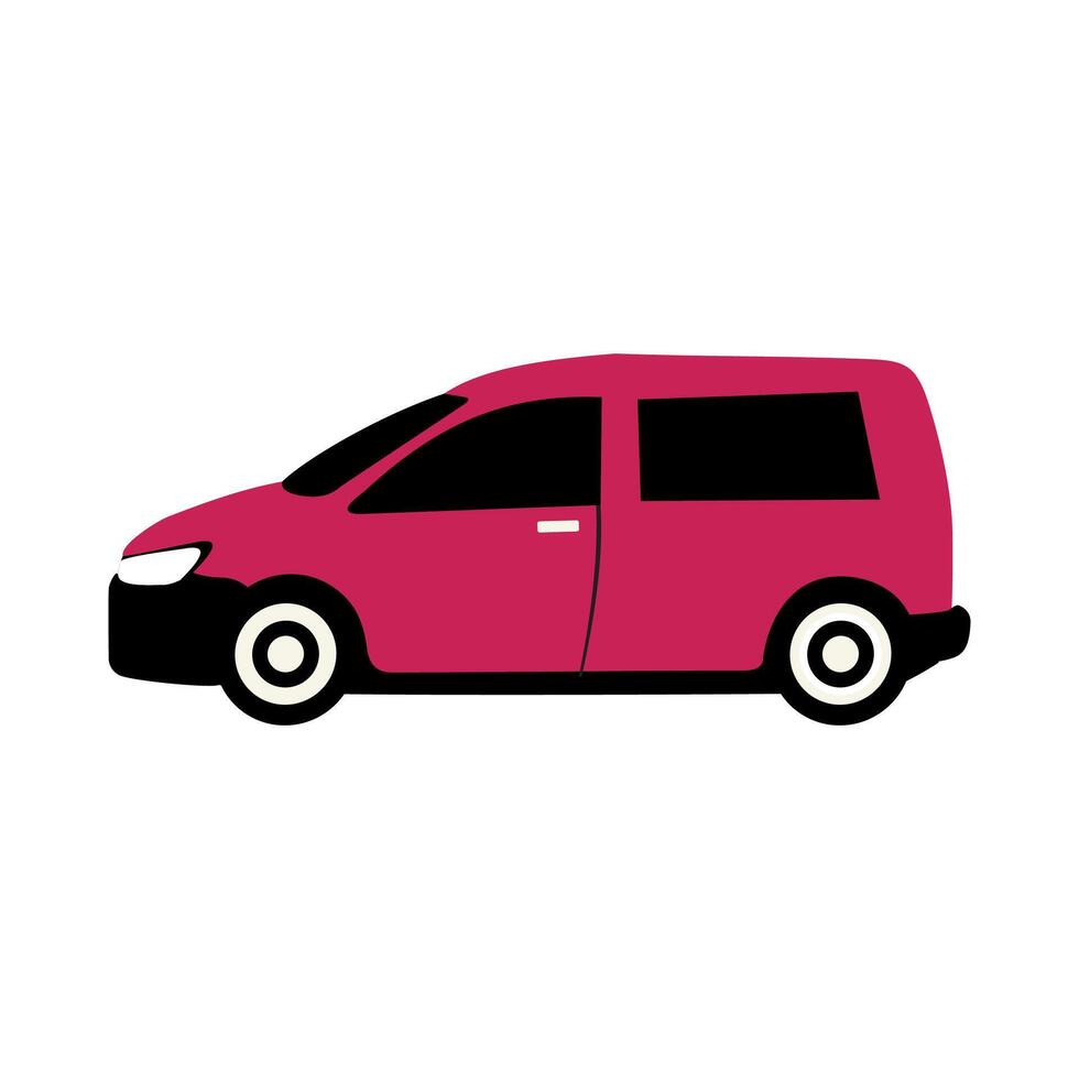 rosa skåpbil ikon vektor illustration