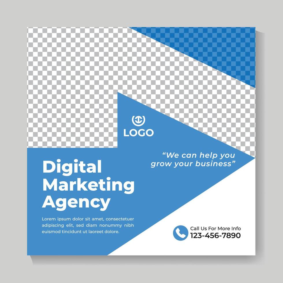 modern digital marknadsföring byrå social media posta design företags- företag fyrkant webb baner mall vektor