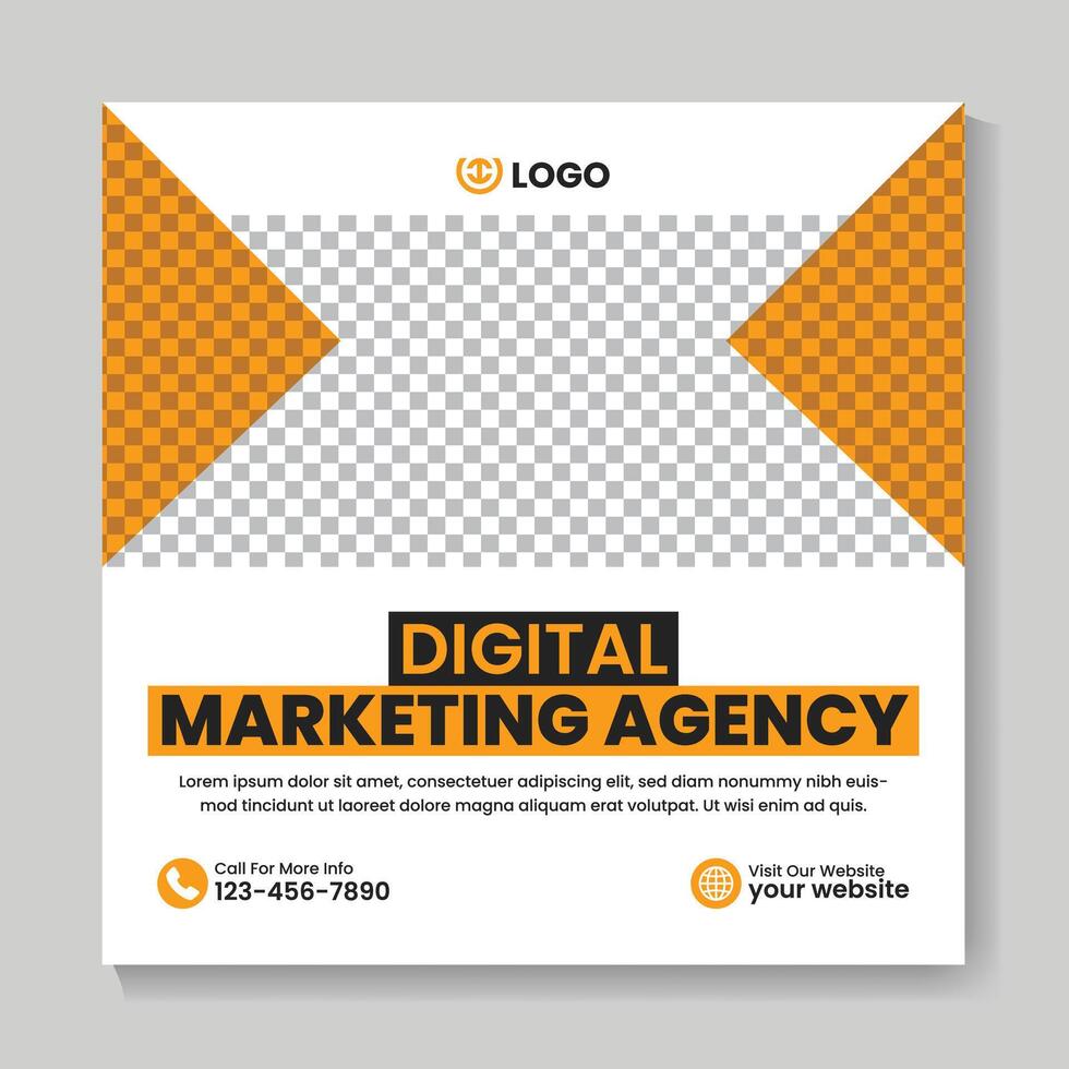 korporativ Digital Marketing Agentur Sozial Medien Post Design kreativ Platz Netz Banner Vorlage vektor