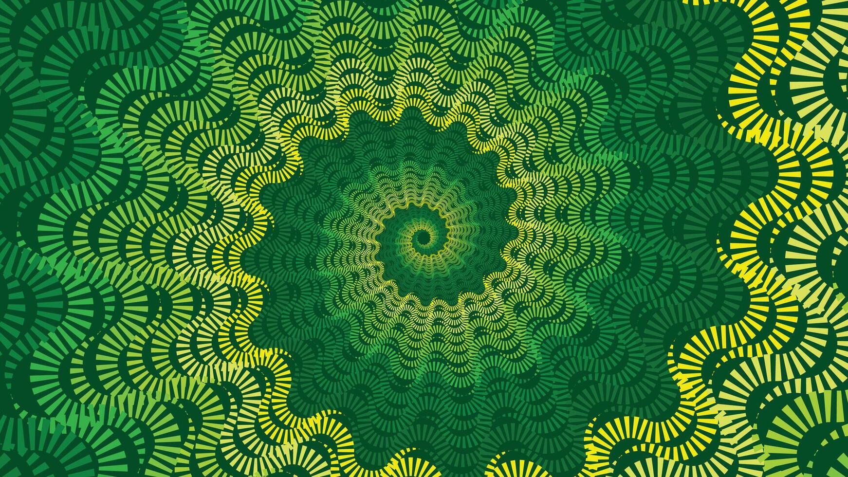 abstrakt Spiral- Grün Farbe Schattierung minimalistisch Wirbel Stil Hintergrund. vektor