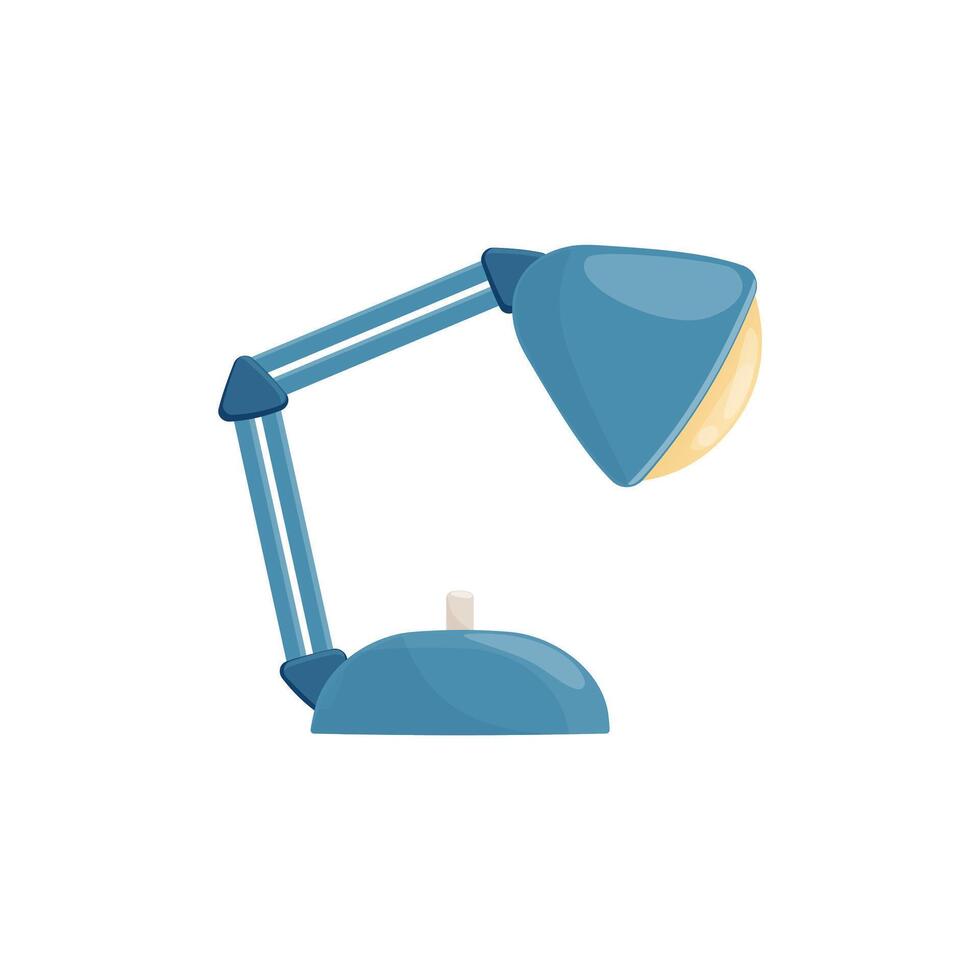 ljus tecknad serie illustration av tabell lampa för studerar. grafisk skriva ut av lampa för skrivbord, studie. vektor färgrik skola element