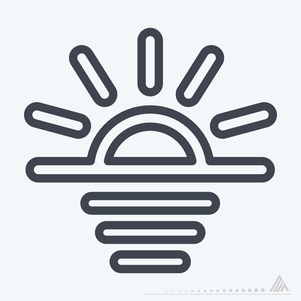 Symbol Sonnenaufgang - Farbkamerad-Stil vektor