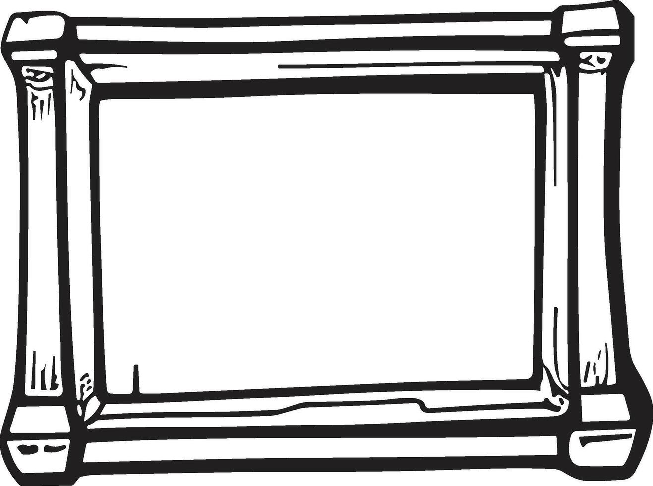 Gekritzel Rahmen oder Abzeichen im Gekritzel oder Karikatur Stil vektor