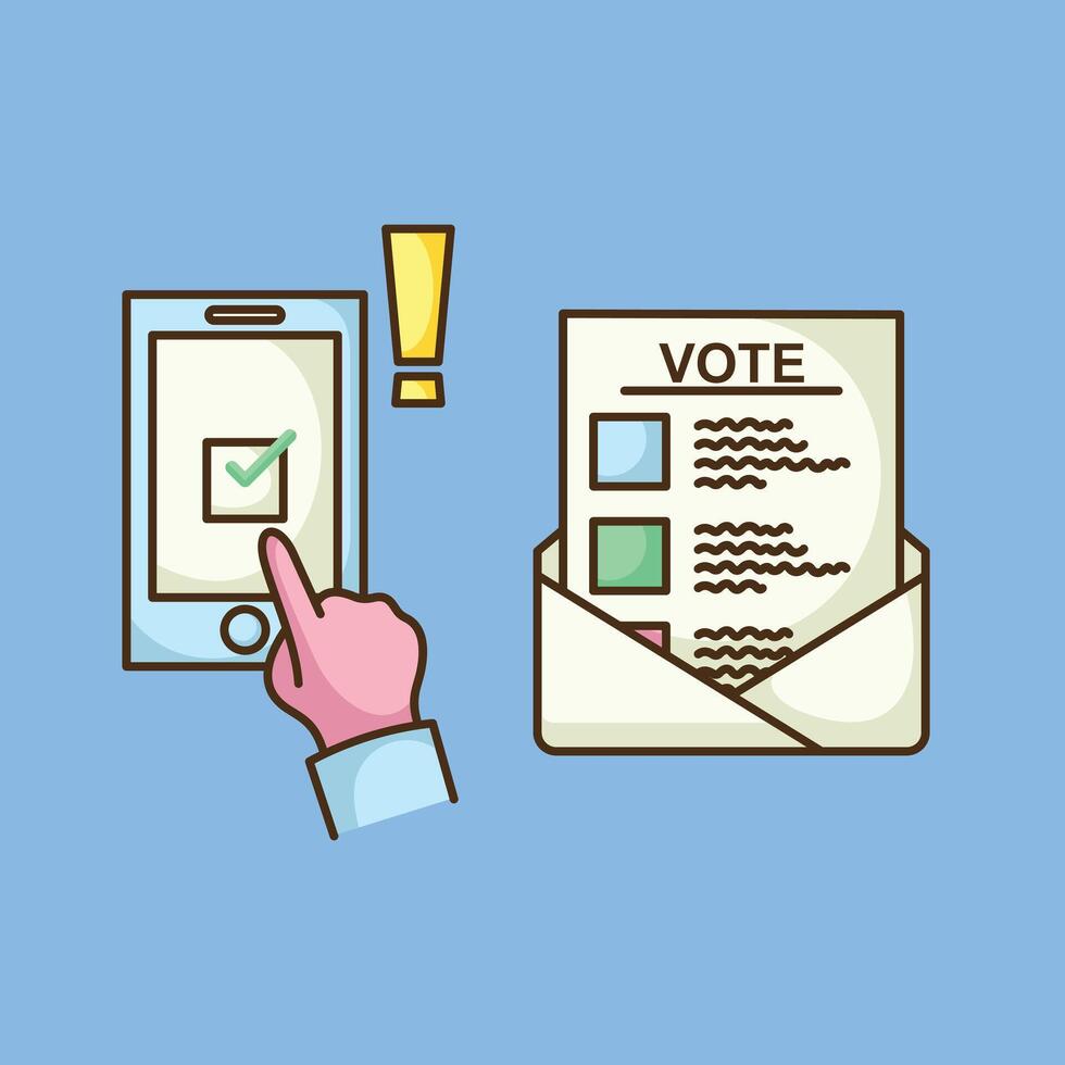 röstning val ikon symbol konst för politik tema vektor ikon design konst. rösta opinionsundersökning och befordran kampanj