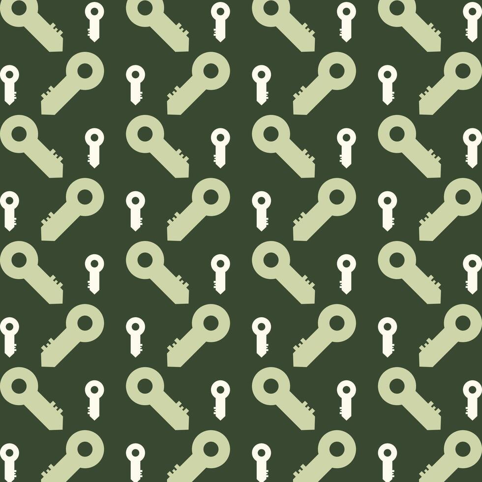 Schlüssel Symbol wiederholen modisch Muster schön Grün Vektor Illustration Hintergrund