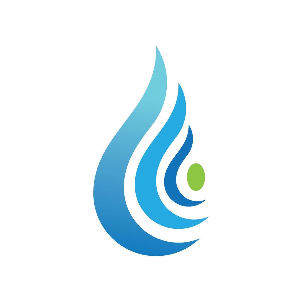 Wassertropfen-Logo-Schablonenvektor vektor