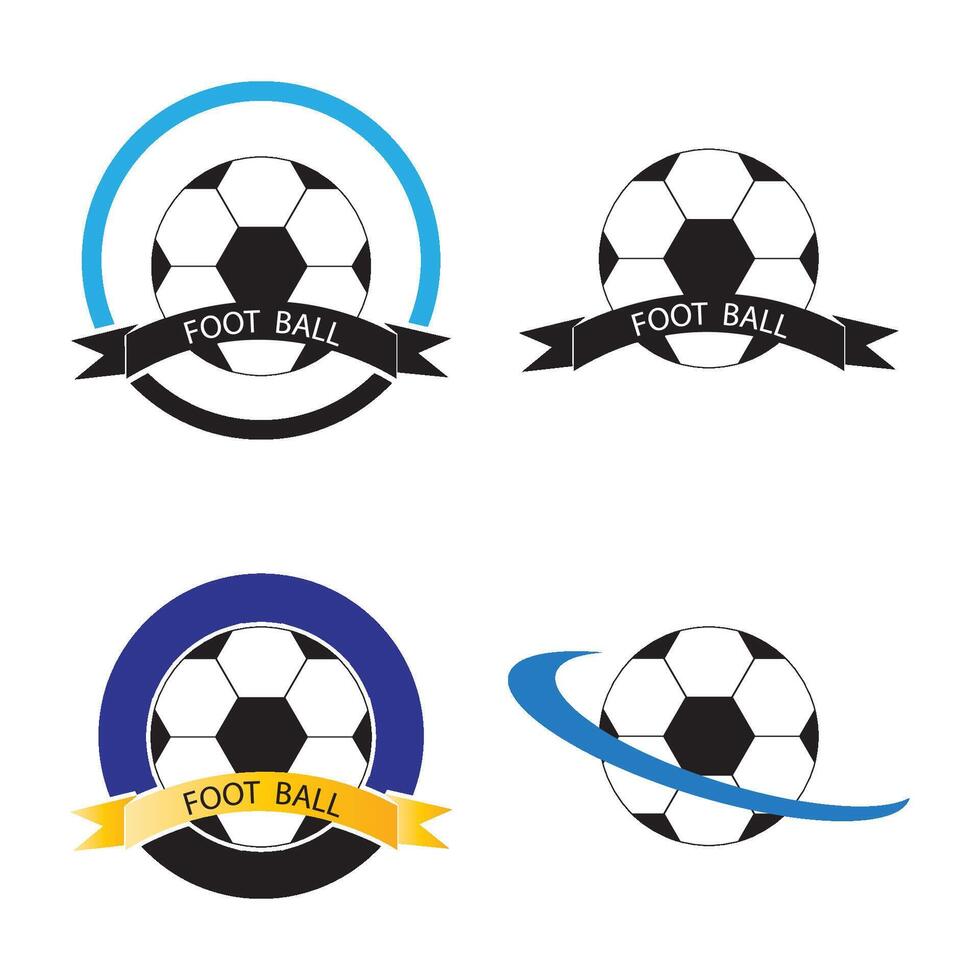 fotboll och fotboll logotyp vektor