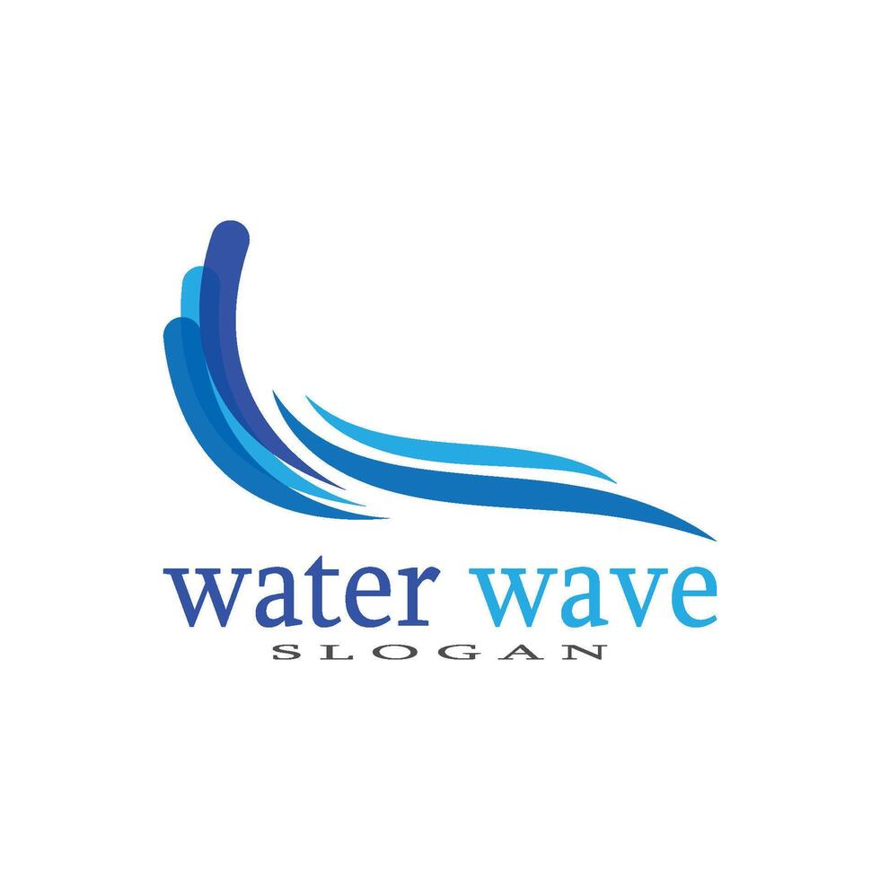 Wasserwellen-Logo-Vorlage vektor