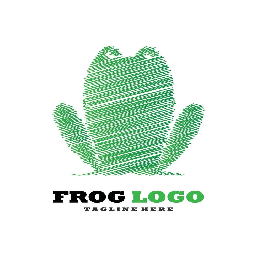 Frosch-Logo-Vorlagenvektor vektor