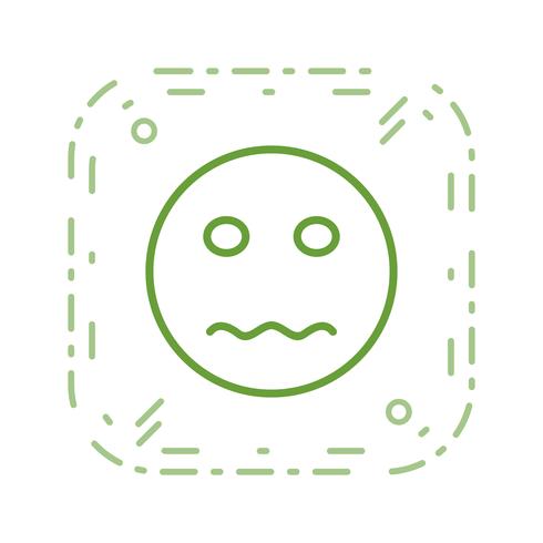 Nervöse Emoji-Vektor-Ikone vektor