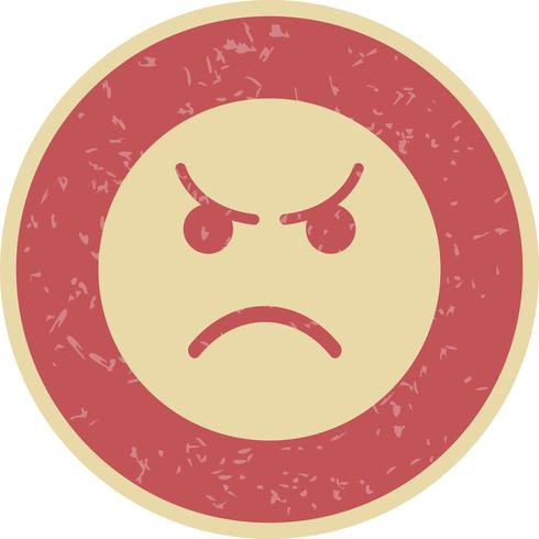 Angry Emoticon Vector Icon