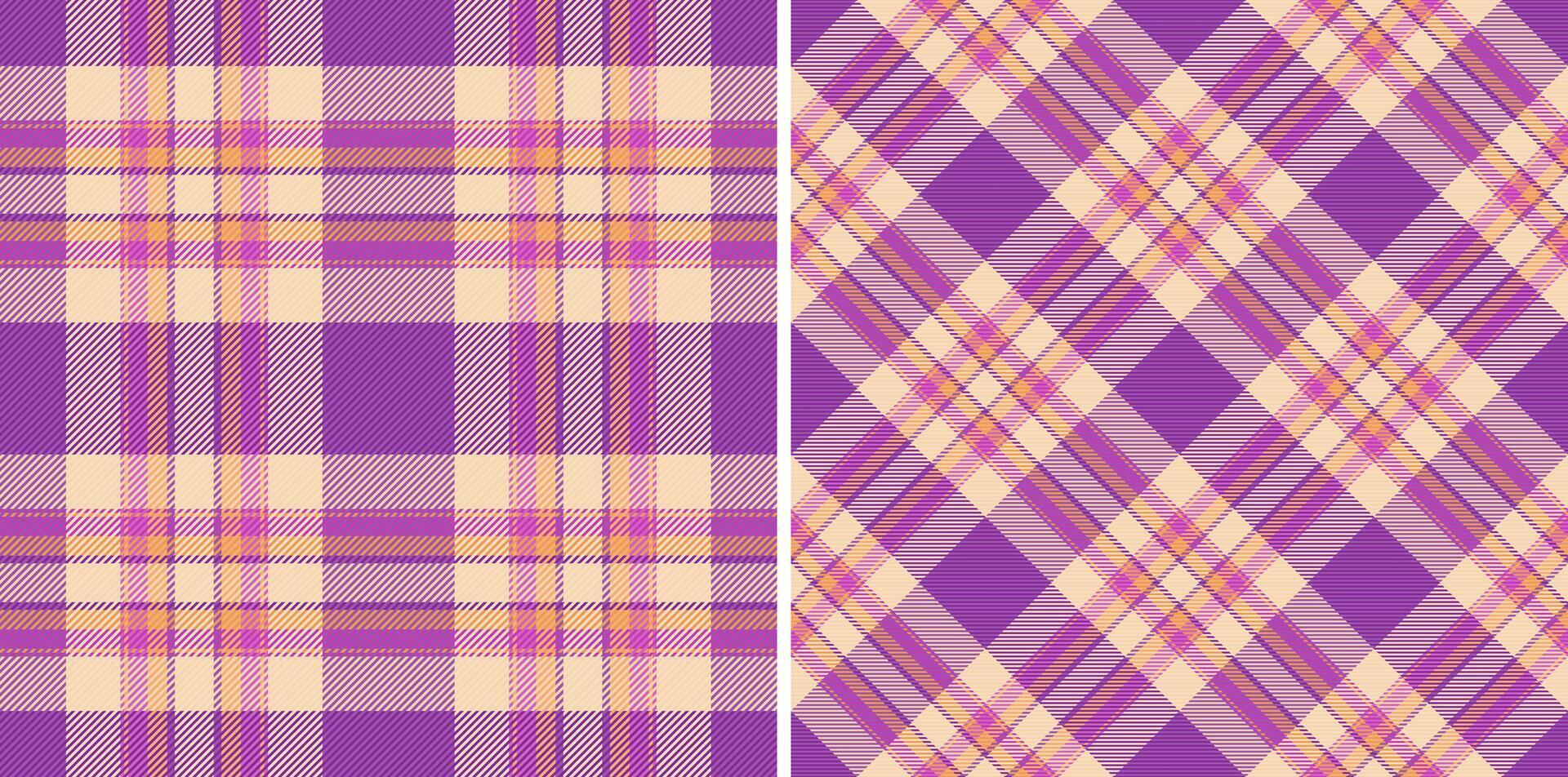 Tartan nahtlos Vektor von Textur Muster prüfen mit ein Textil- Stoff Hintergrund Plaid. einstellen im Jahrgang Farben zum Schule Uniform Tendenzen.