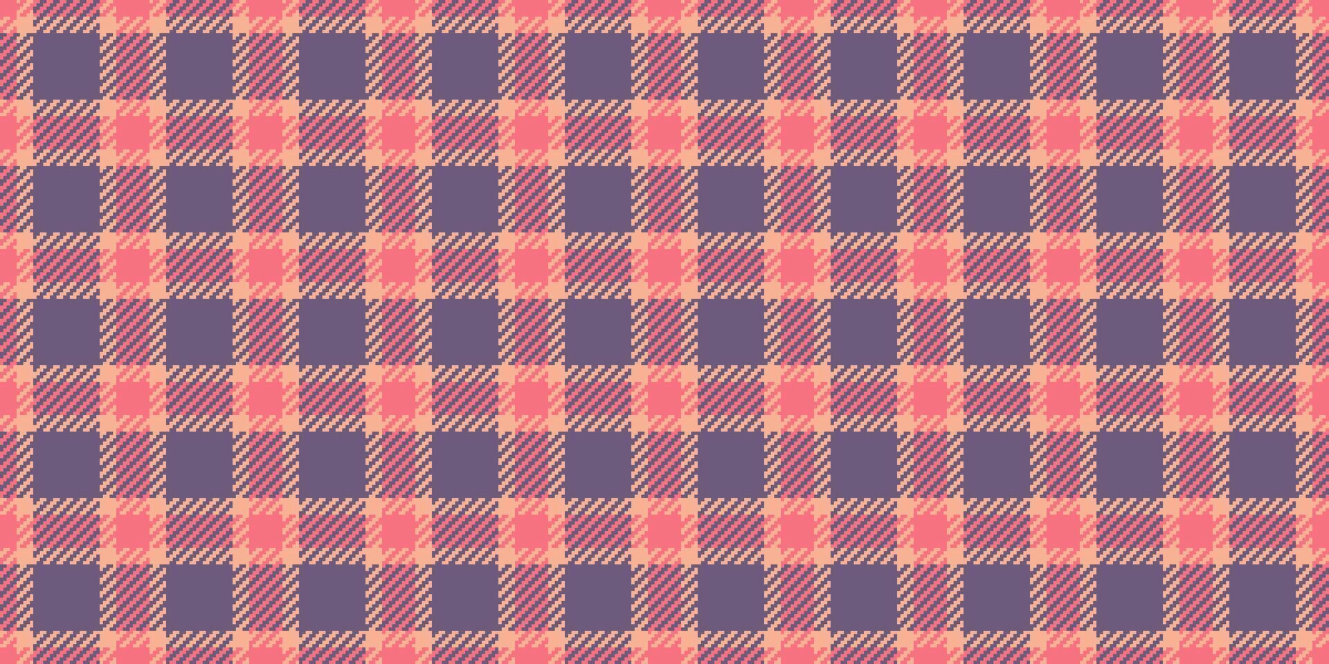 december vektor textil- tartan, 1970-talet tyg pläd bakgrund. officiell kolla upp mönster textur sömlös i pastell och orange färger.