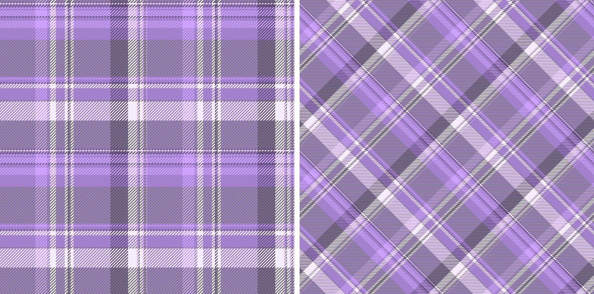 Muster Stoff Textur von Hintergrund Textil- Plaid mit ein prüfen Vektor Tartan nahtlos. einstellen im modisch Farben. Symmetrie Gewebe Designs im Mode.