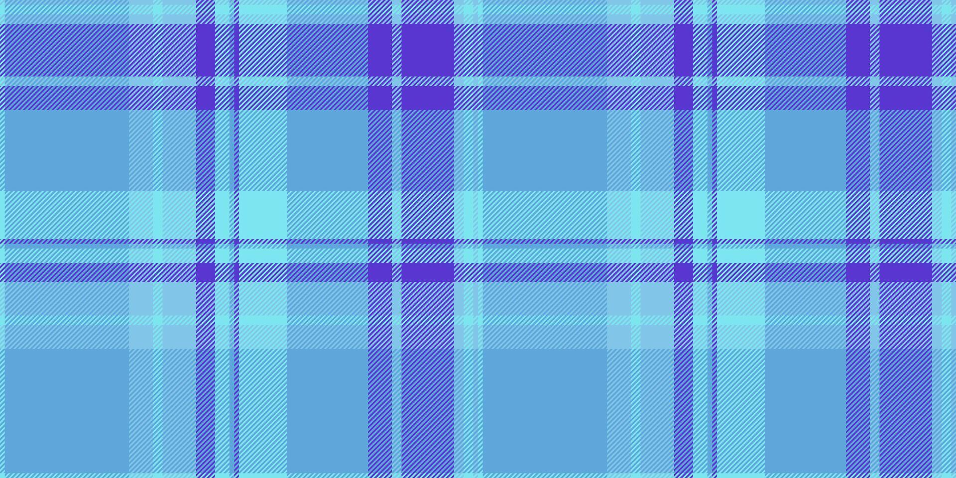 Türkis Hintergrund Stoff nahtlos, angepasst Textil- Textur Muster. gemustert prüfen Plaid Vektor Tartan im cyan und Indigo Farben.