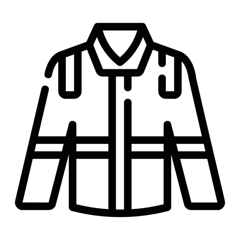 Feuerwehrmann Uniform Linie Symbol Hintergrund Weiß vektor