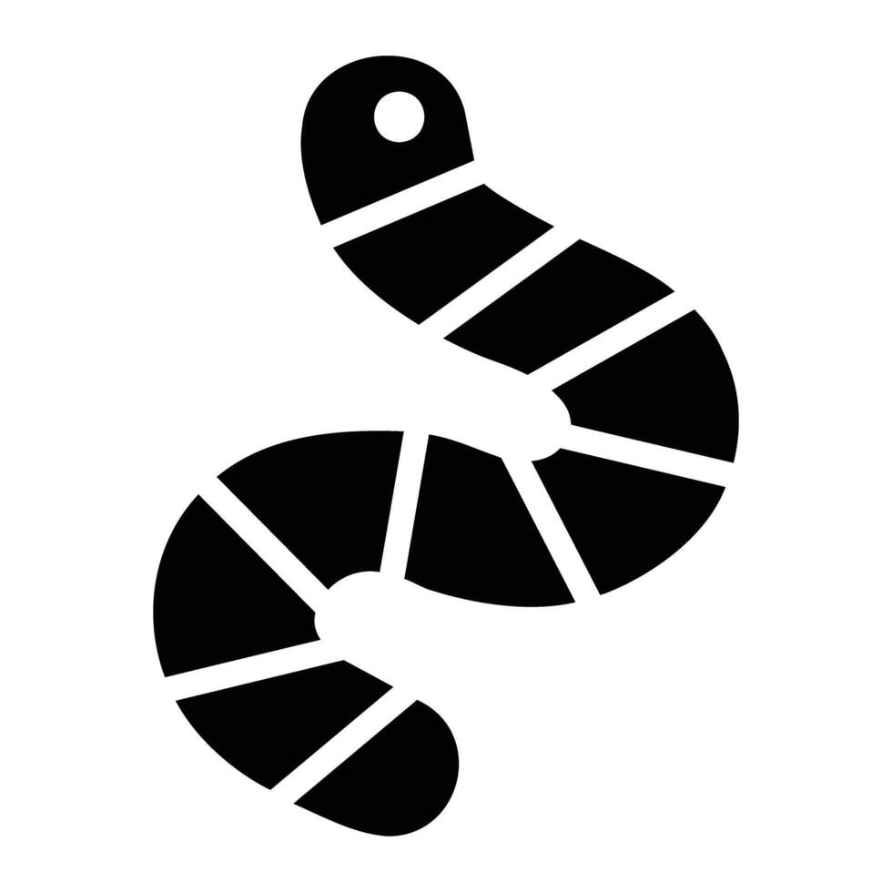 Wurm Glyphe Symbol Hintergrund Weiß vektor