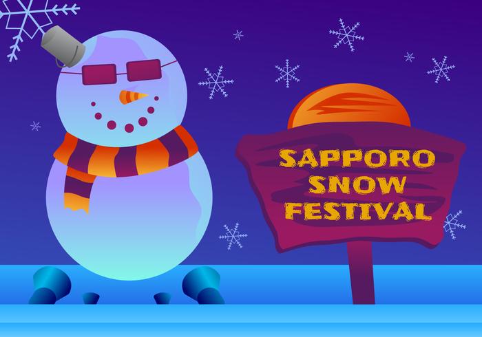 Erstaunliche Sapporo-Schnee-Festival-Vektoren vektor