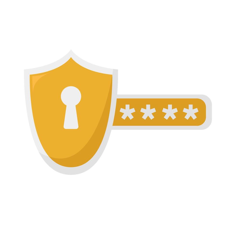 Internet-Sicherheit Schutz mit Passwort Illustration vektor