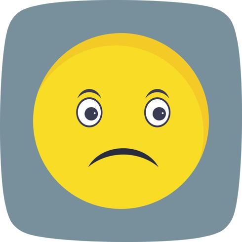 Traurige Emoji-Vektor-Ikone vektor