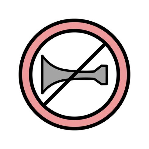 Vektor Akustische Warngeräte verboten Symbol