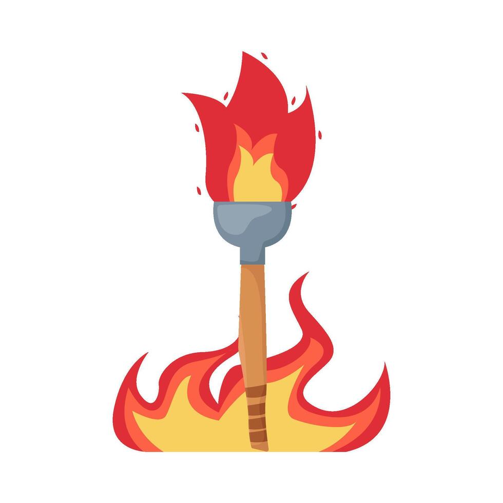 Fackel Feuer mit Feuer Illustration vektor