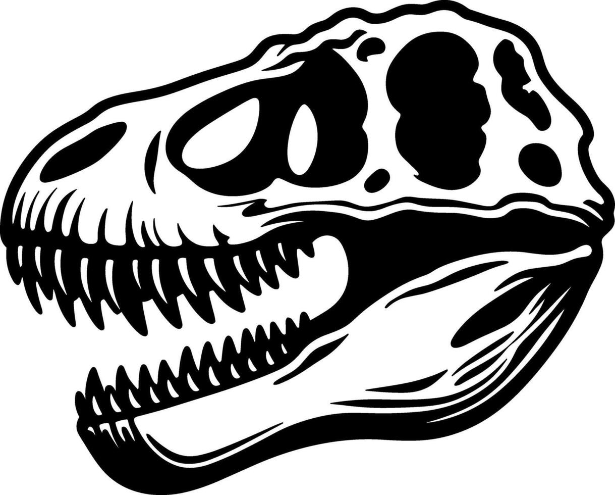 t rex dinosaurie skalle vektor