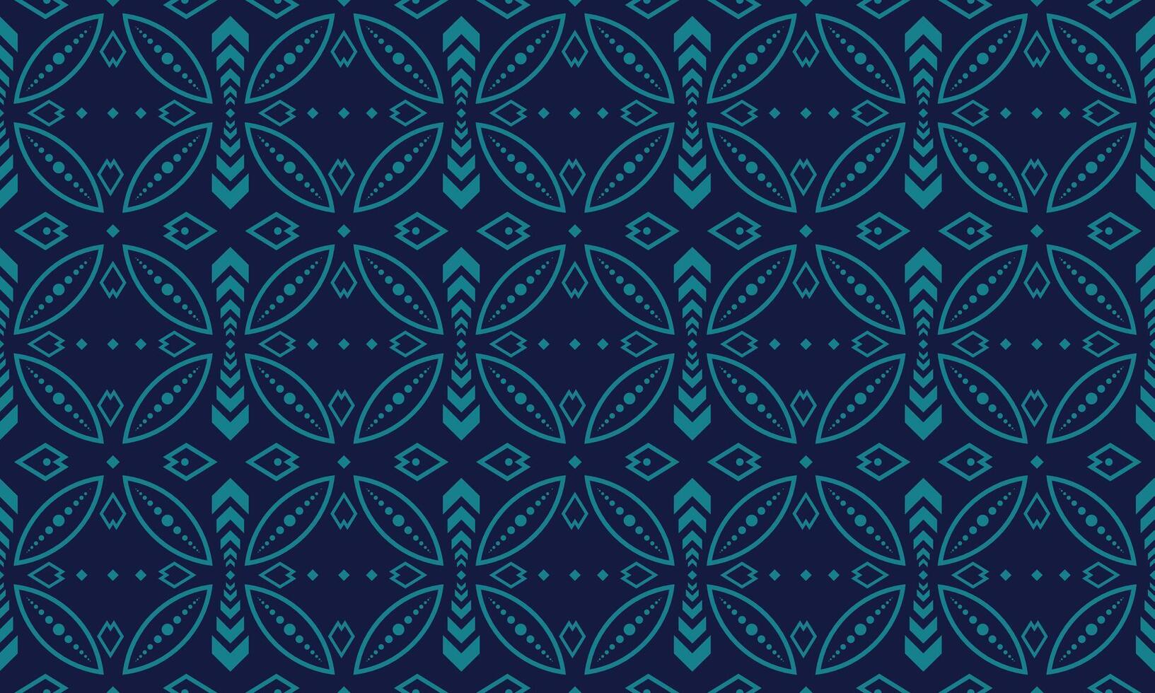 modern indonesiska batik design på blommig mönster med blå Färg vektor