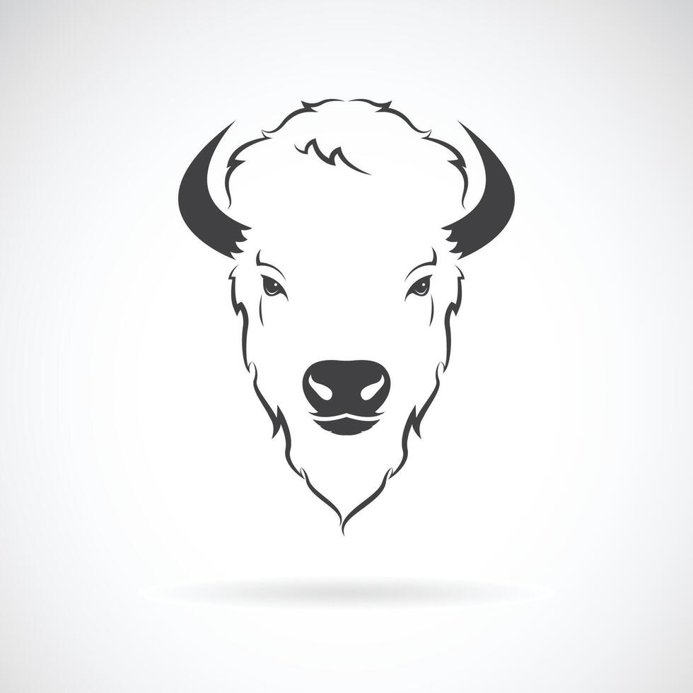 vektor av en buffel huvud design på vit bakgrund. vild djur. vektor illustration.