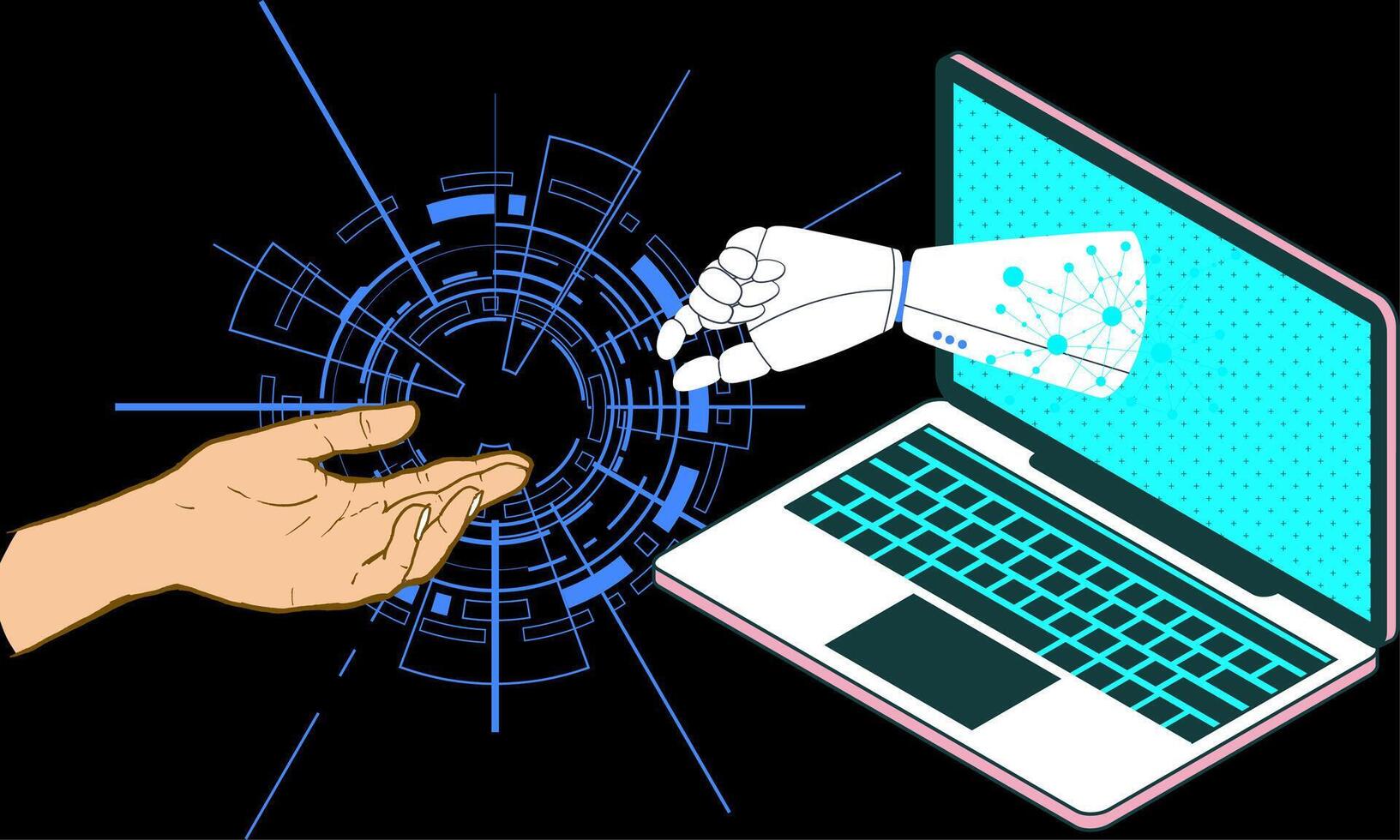 Visionär Technologie Vektor Illustration Konzept