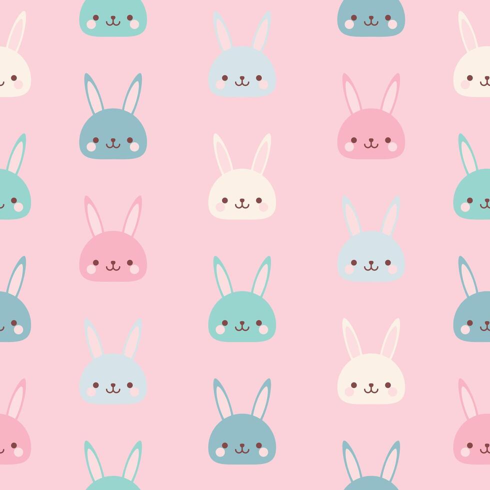 vår påsk kanin kaniner ägg söt pastell Färg sömlös mönster eller bakgrund vektor illustration